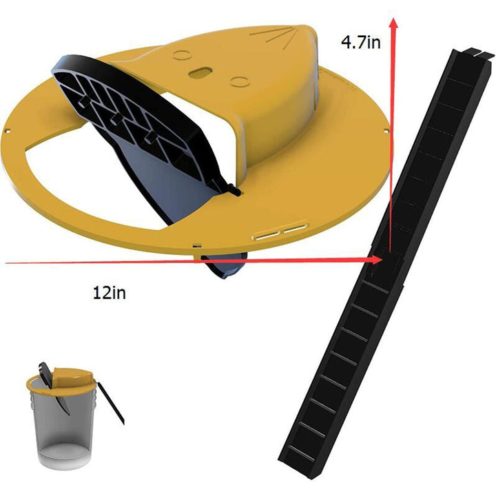 Mouse Trap Bucket Humane Catch And Release No Kill Rat Plastic With Tipping Platform And Ramp - Image 6