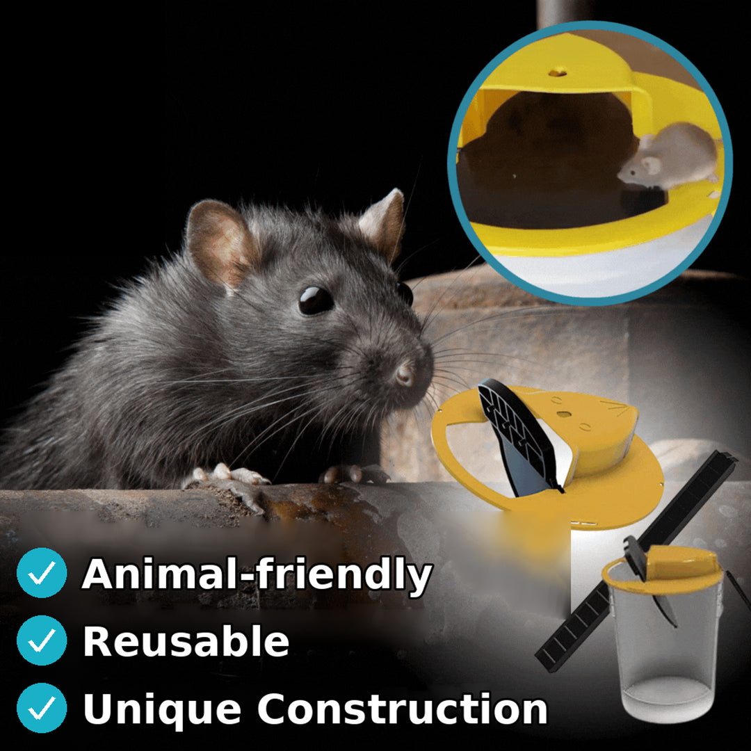 Mouse Trap Bucket Humane Catch And Release No Kill Rat Plastic With Tipping Platform And Ramp - Image 1