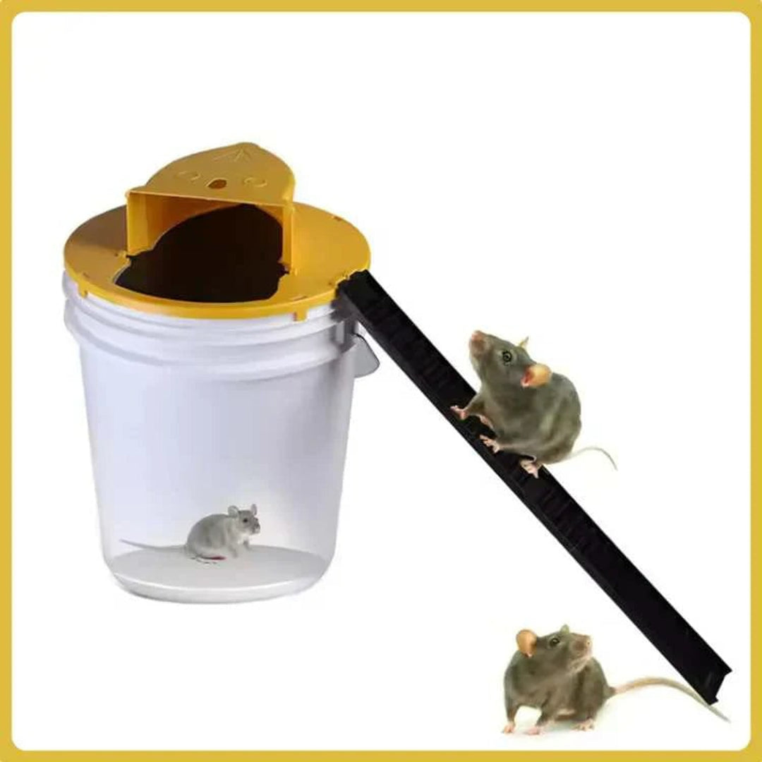 Mouse Trap Bucket Lid Automatic Rat Safe Plastic Ramp For Humane Live Catch - Image 1