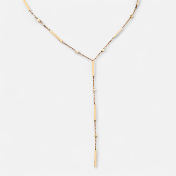 Celzoir | Collier Chaîne Perles et Barres Or