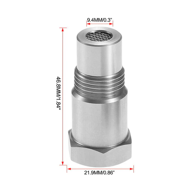 O2 Sensor Adapter Oxygen Extension Check Engine Light Fix Stainless Steel Mesh Filter - Image 3