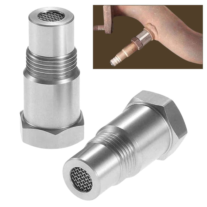 O2 Sensor Adapter Oxygen Extension Check Engine Light Fix Stainless Steel Mesh Filter - Image 1