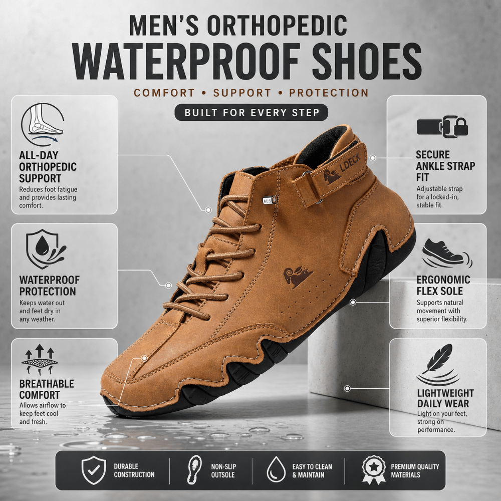 Orthopedic Shoes Waterproof Mesh Lace-Up Walking - Image 5