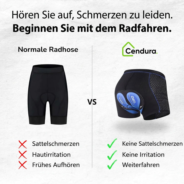 Padded Cycling Shorts Gel Underwear With Blue Padding And Breathable Mesh Panels - Image 2