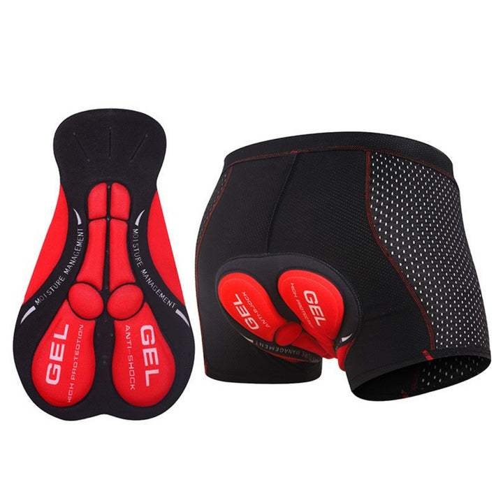 Padded Cycling Shorts Gel Underwear With Blue Padding And Breathable Mesh Panels - Image 6