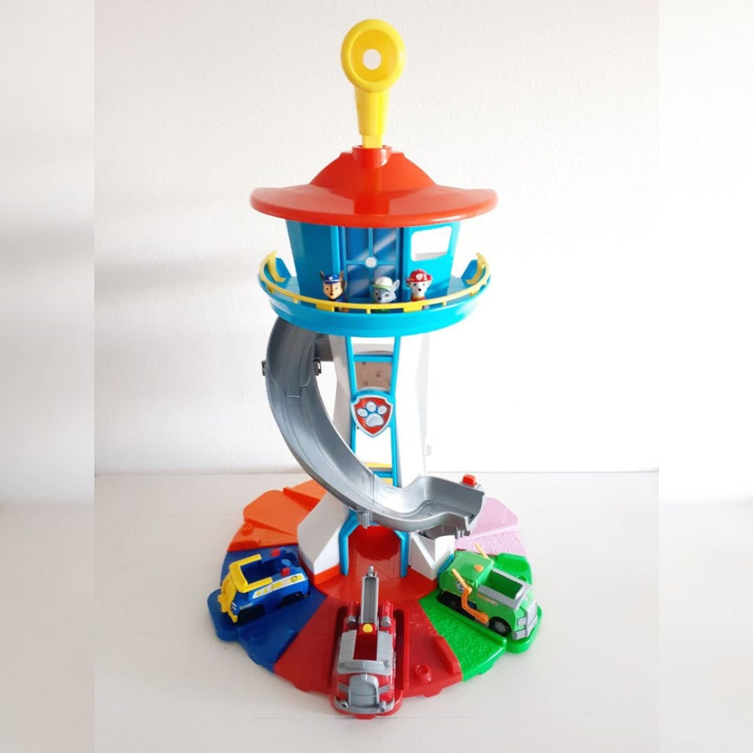 Playset Tower Paw Patrol Slide Car Plastic Multicolor Rescue Figures Toy Kids - Image 2