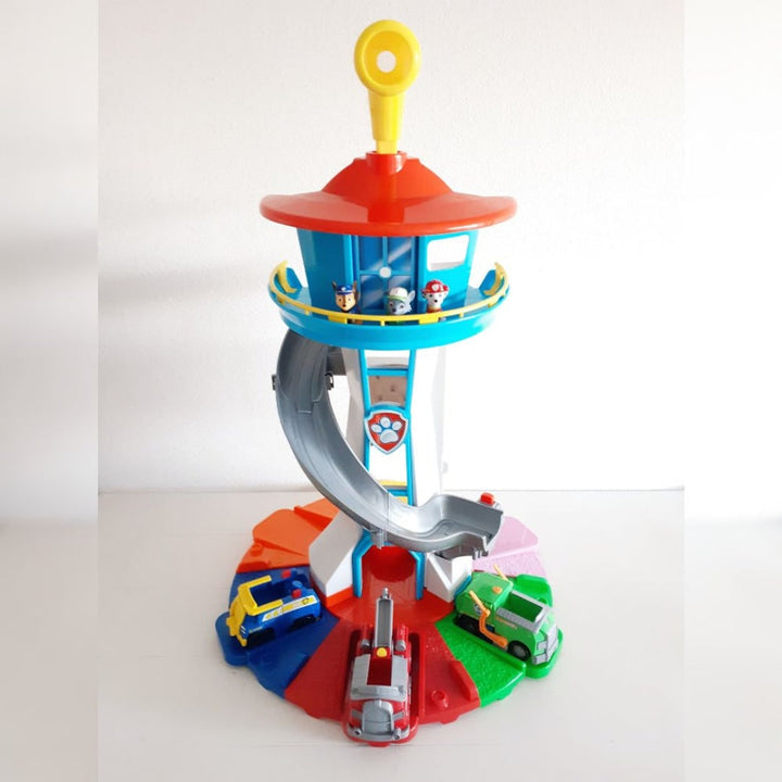 Playset Tower Paw Patrol Slide Car Plastic Multicolor Rescue Figures Toy Kids - Image 2