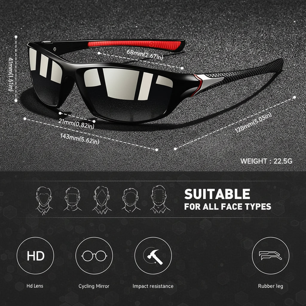 Polarized Sunglasses UV Protection Sport Performance Design - Image 8