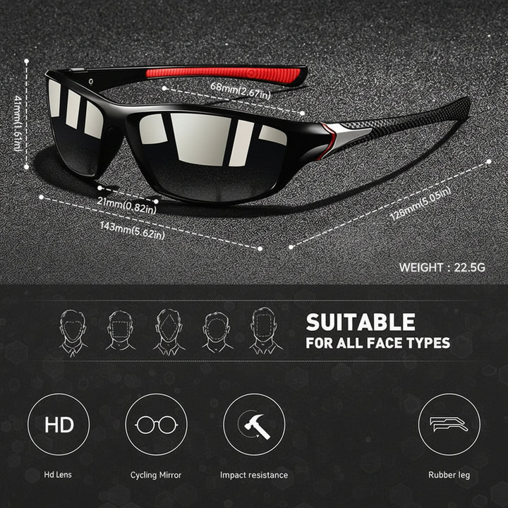Polarized Sunglasses UV Protection Sport Performance Design - Image 8