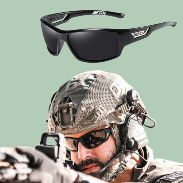 Polarized Sunglasses Wrap-Around Sports Fishing UV Protection Dark Lenses Unisex - Image 1