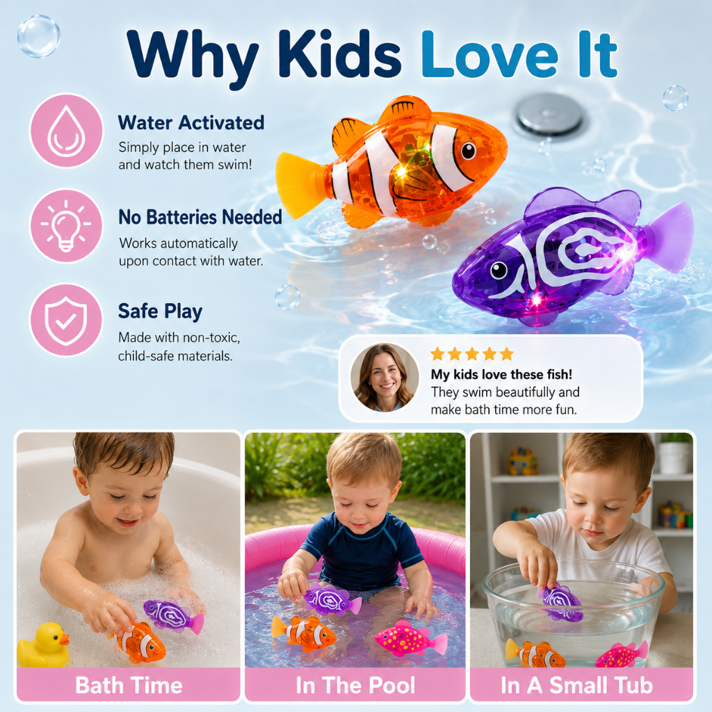 Pool Toys Bath Toys Educational Fun Floating Fish
