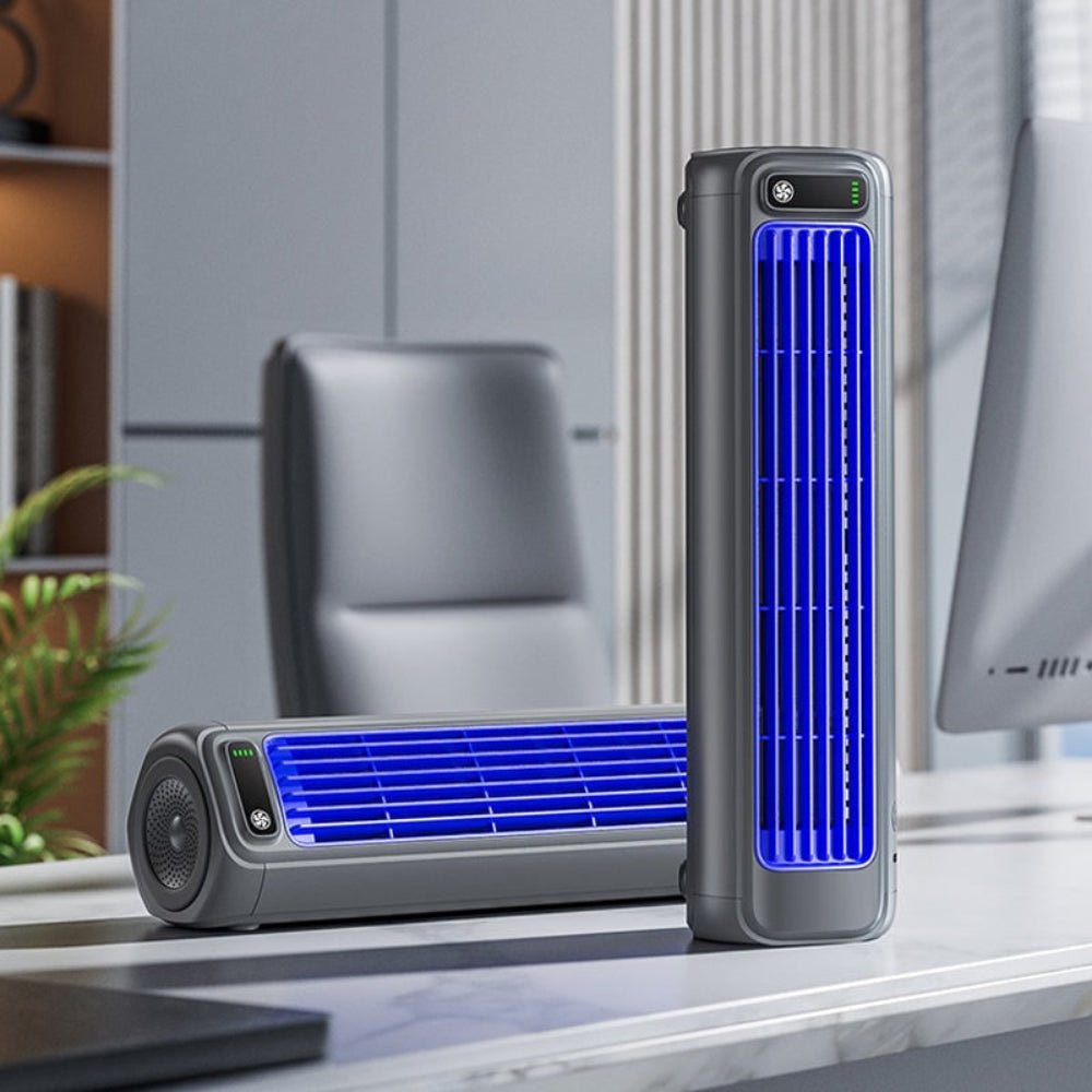 Portable Air Conditioner Battery Powered Bladeless Desk Fan - Image 4