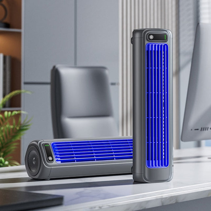 Portable Air Conditioner Battery Powered Bladeless Desk Fan - Image 4