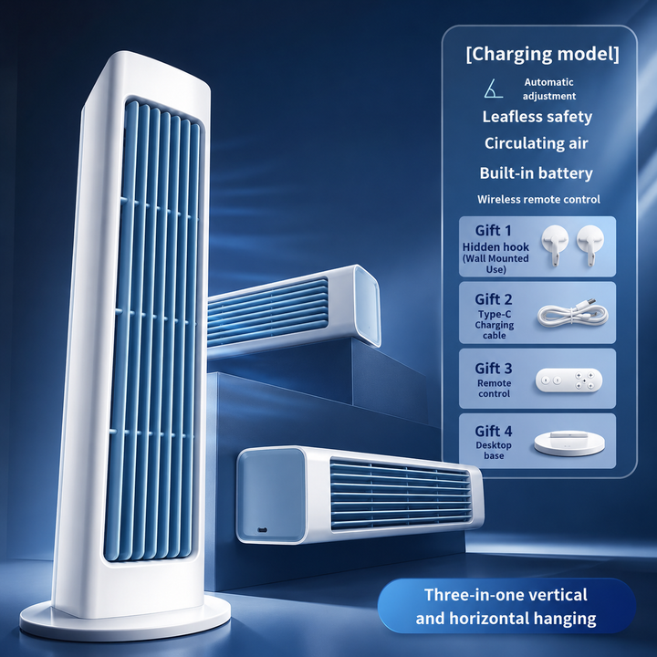 Portable Air Conditioner Bladeless Tower Cordless Compact Design - Image 2