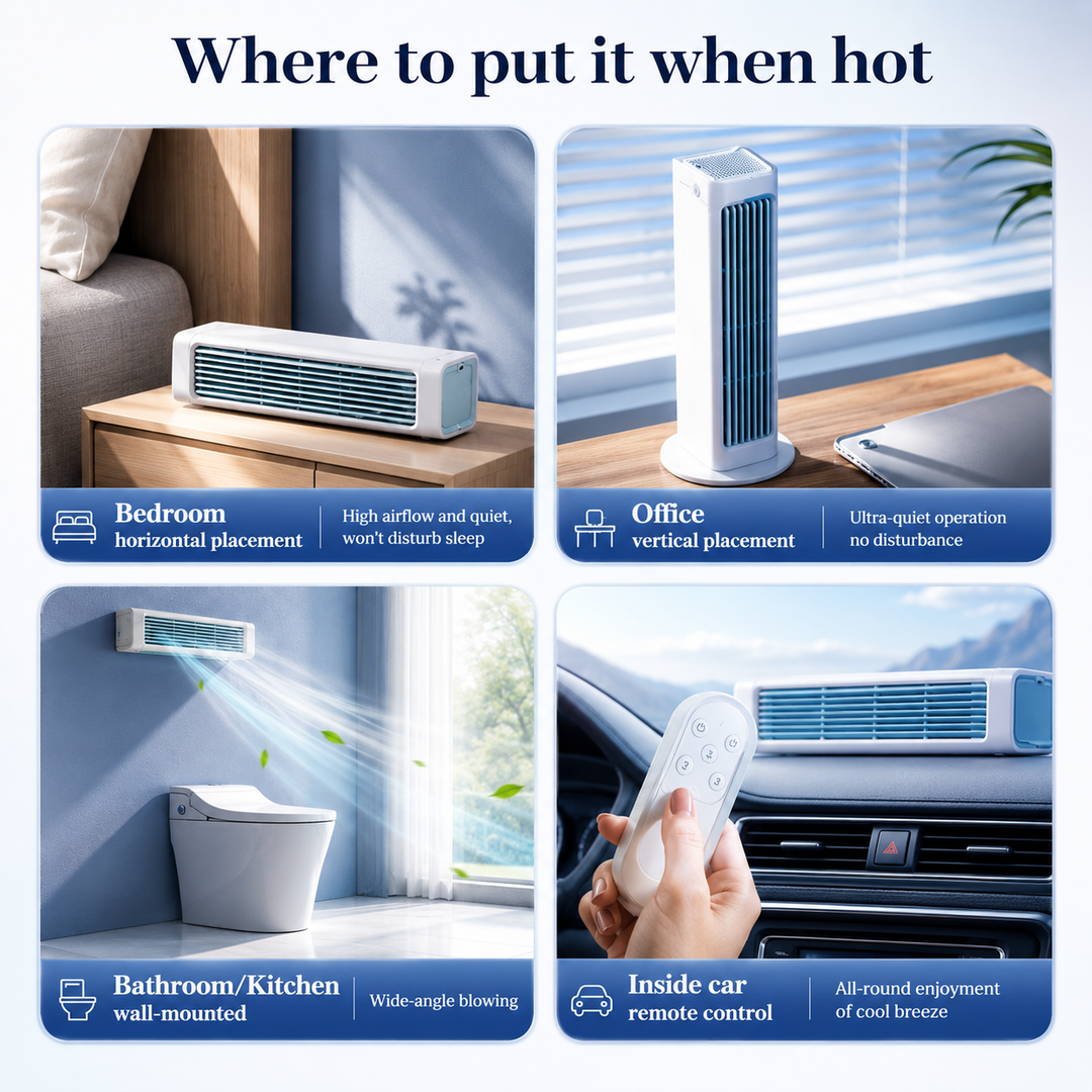 Portable Air Conditioner Bladeless Tower Cordless Compact Design - Image 6