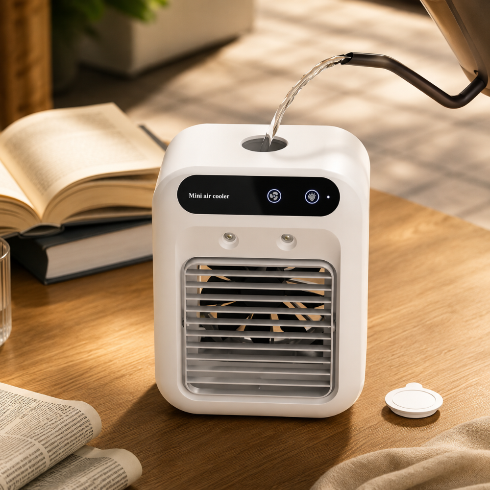 Portable Air Conditioner Mini Cooling Fan Remote Control - Image 1