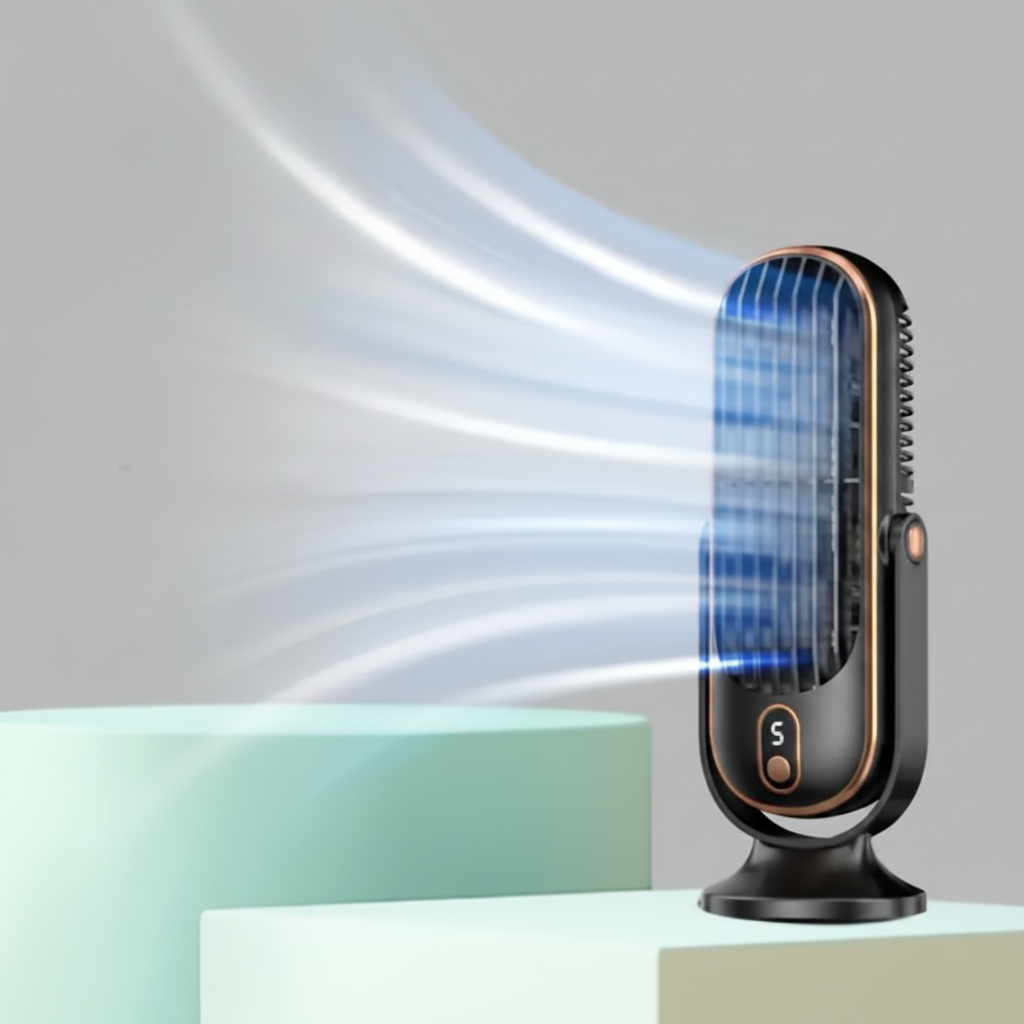 Portable Air Conditioner Rechargeable Battery Operated Desk Fan - Image 4