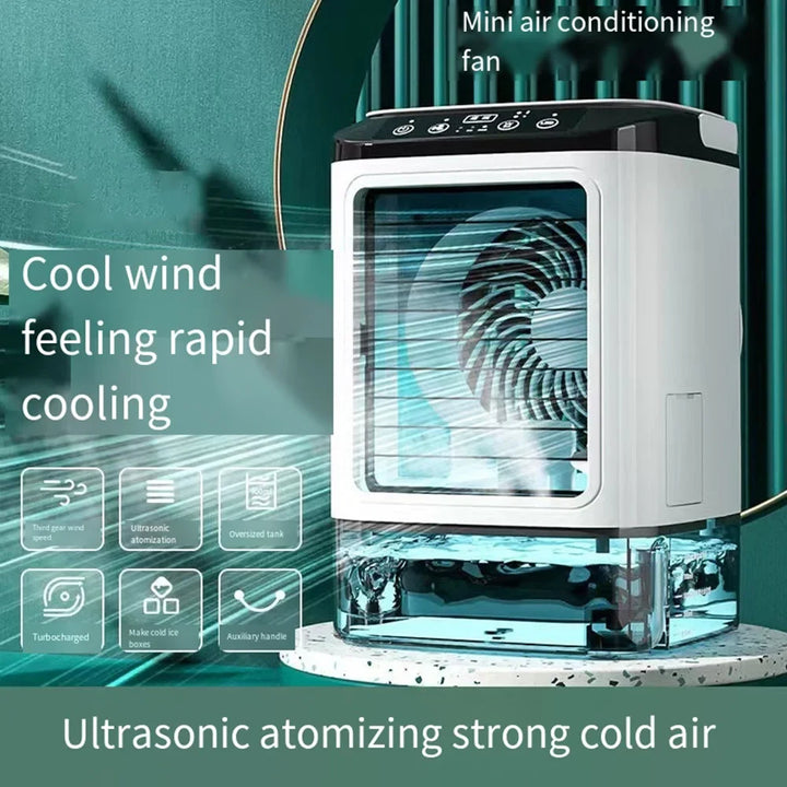 Portable Air Conditioner Water Cooling Desk Fan LED - Image 3