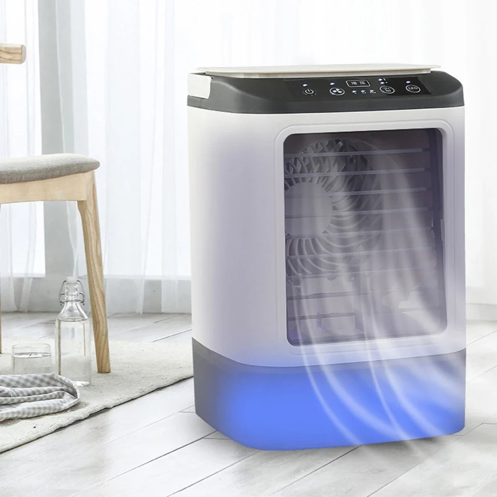 Portable Air Conditioner Water Cooling Desk Fan LED - Image 5