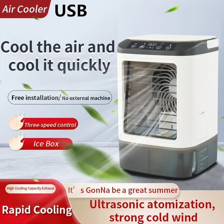 Portable Air Conditioner Water Cooling Desk Fan LED - Image 7