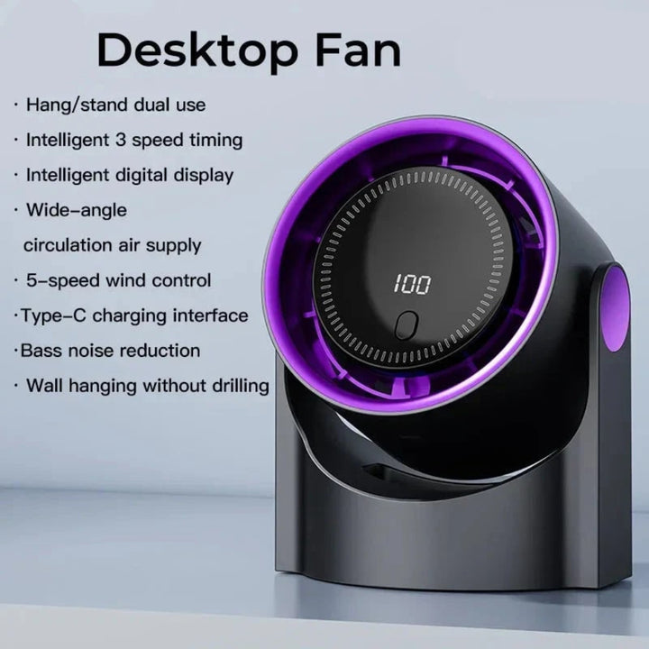 Portable Air Cooler Quiet Design Desktop Fan - Image 2