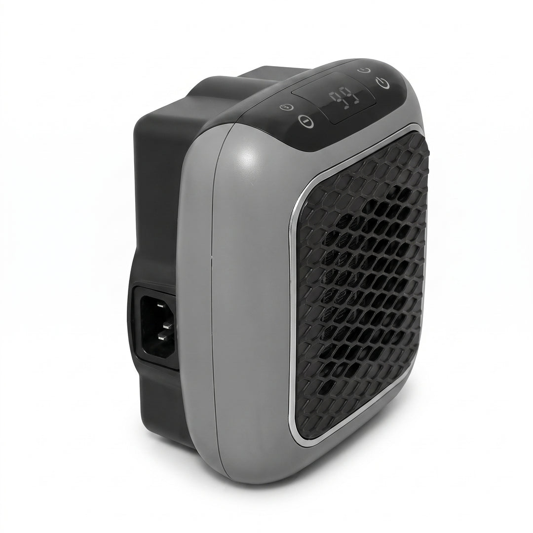 Portable Electric Heater Mini Space With Digital Display And Energy Efficient Plug-In Design - angle