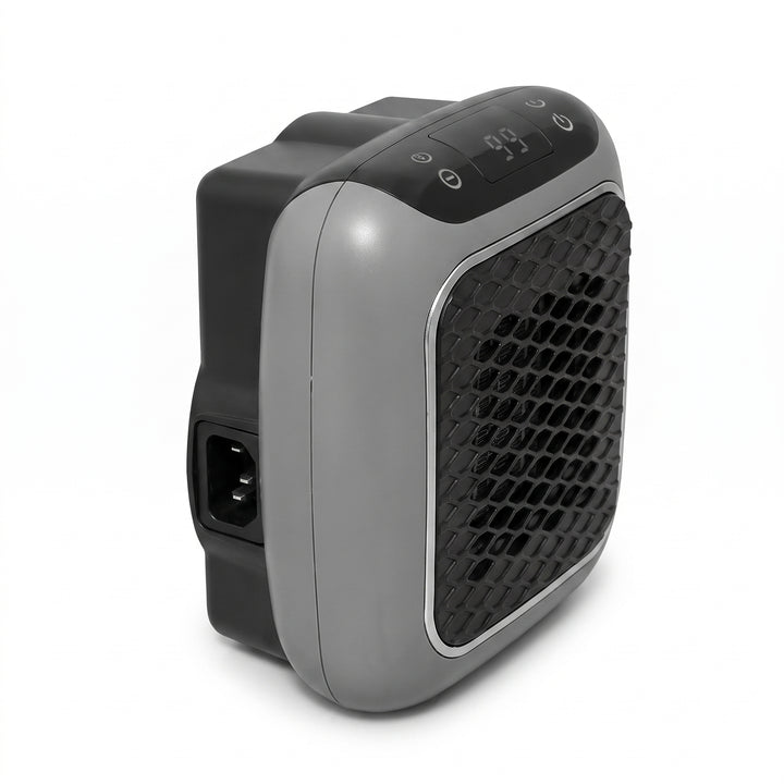 Portable Electric Heater Mini Space With Digital Display And Energy Efficient Plug-In Design - angle