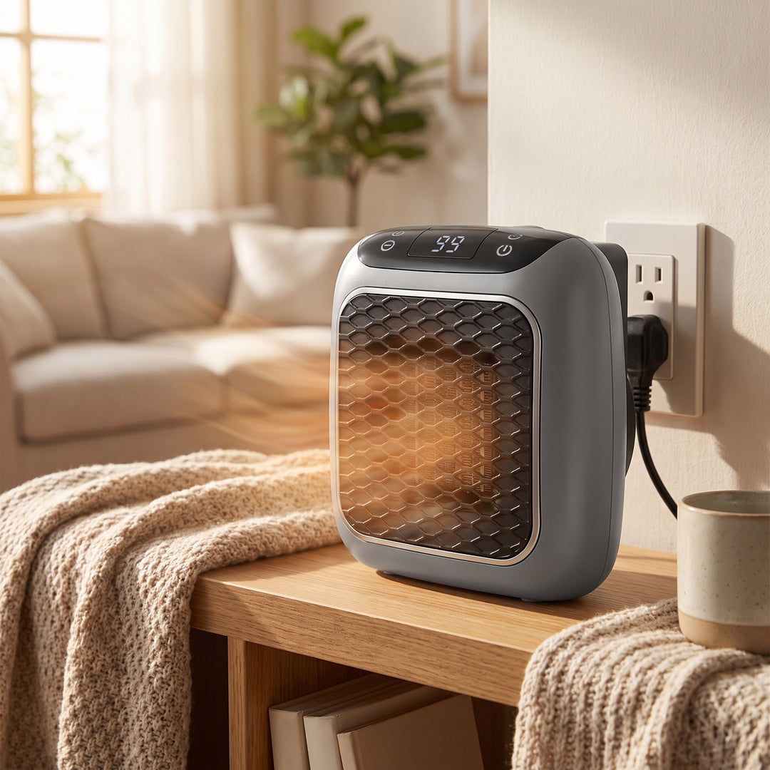 Portable Electric Heater Mini Space With Digital Display And Energy Efficient Plug-In Design - hero