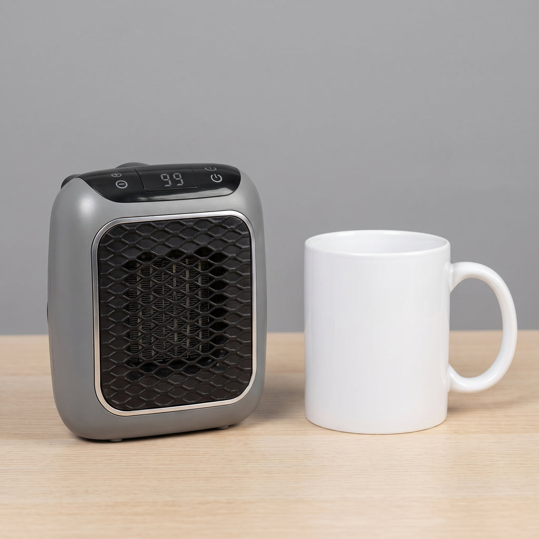 Portable Electric Heater Mini Space With Digital Display And Energy Efficient Plug-In Design - scale