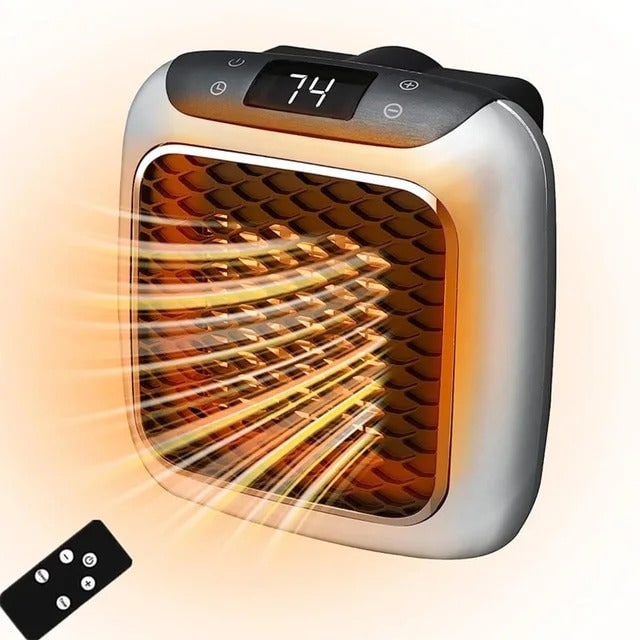 Portable Electric Heater Wall Plug-In Mini Space With Digital Display Energy Efficient - Image 2