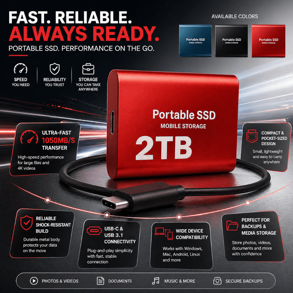 Portable External Ssd Portable Ssd Usb-C Compact High-Speed - Image 4