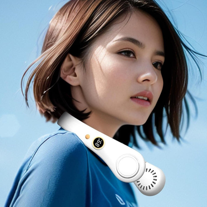 Portable Neck Fan Bladeless Rechargeable Hands-Free - Image 2