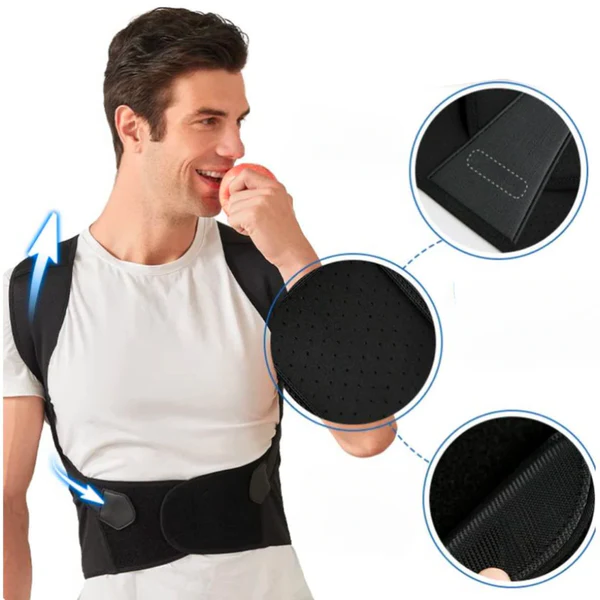 Posture Corrector Back Brace Vest Style Adjustable Support Unisex Breathable - Image 4