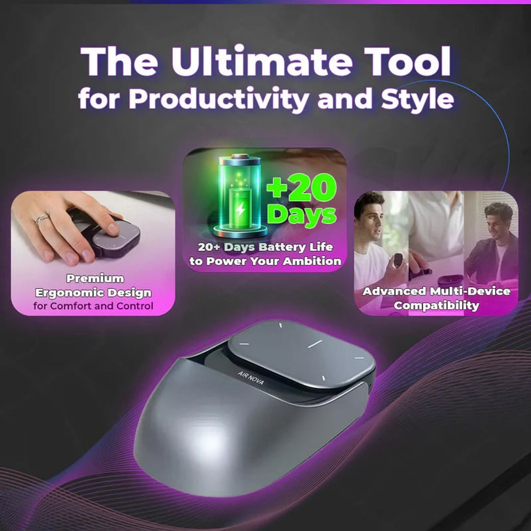 Presentation Remote Wireless Mouse Laser Pointer Compact Handheld Plastic Design Slideshow Control - Image 3