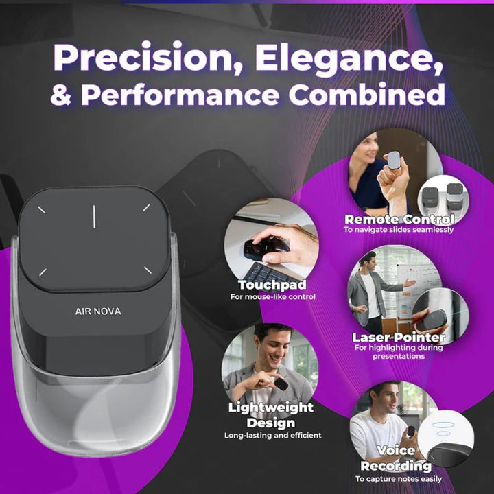 Presentation Remote Wireless Mouse Laser Pointer Compact Handheld Plastic Design Slideshow Control - Image 2