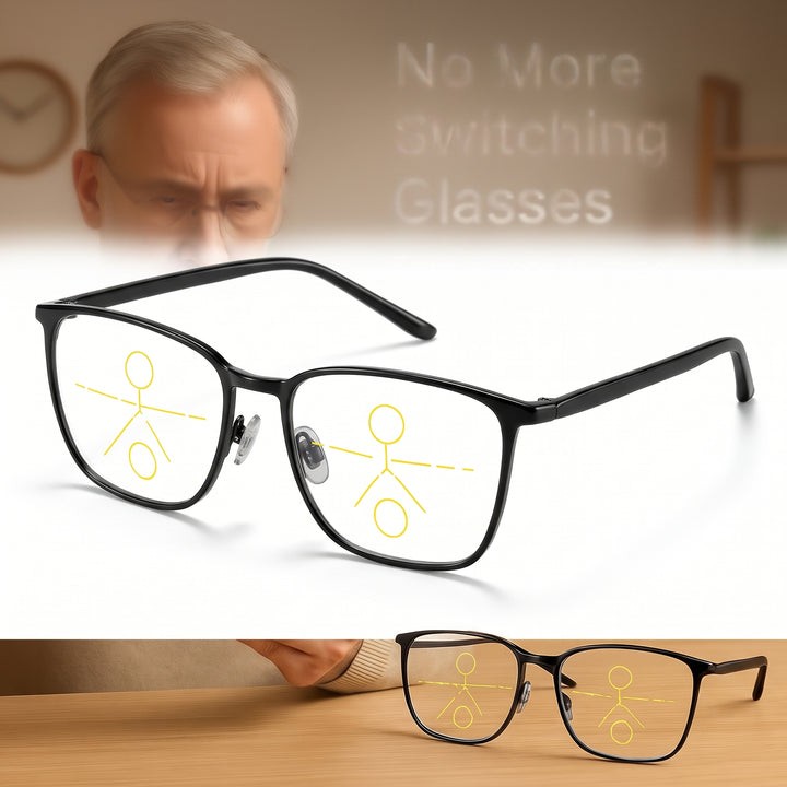 Progressive Multifocal Reading Glasses Half-Rim Blue Light Blocking - Image 7