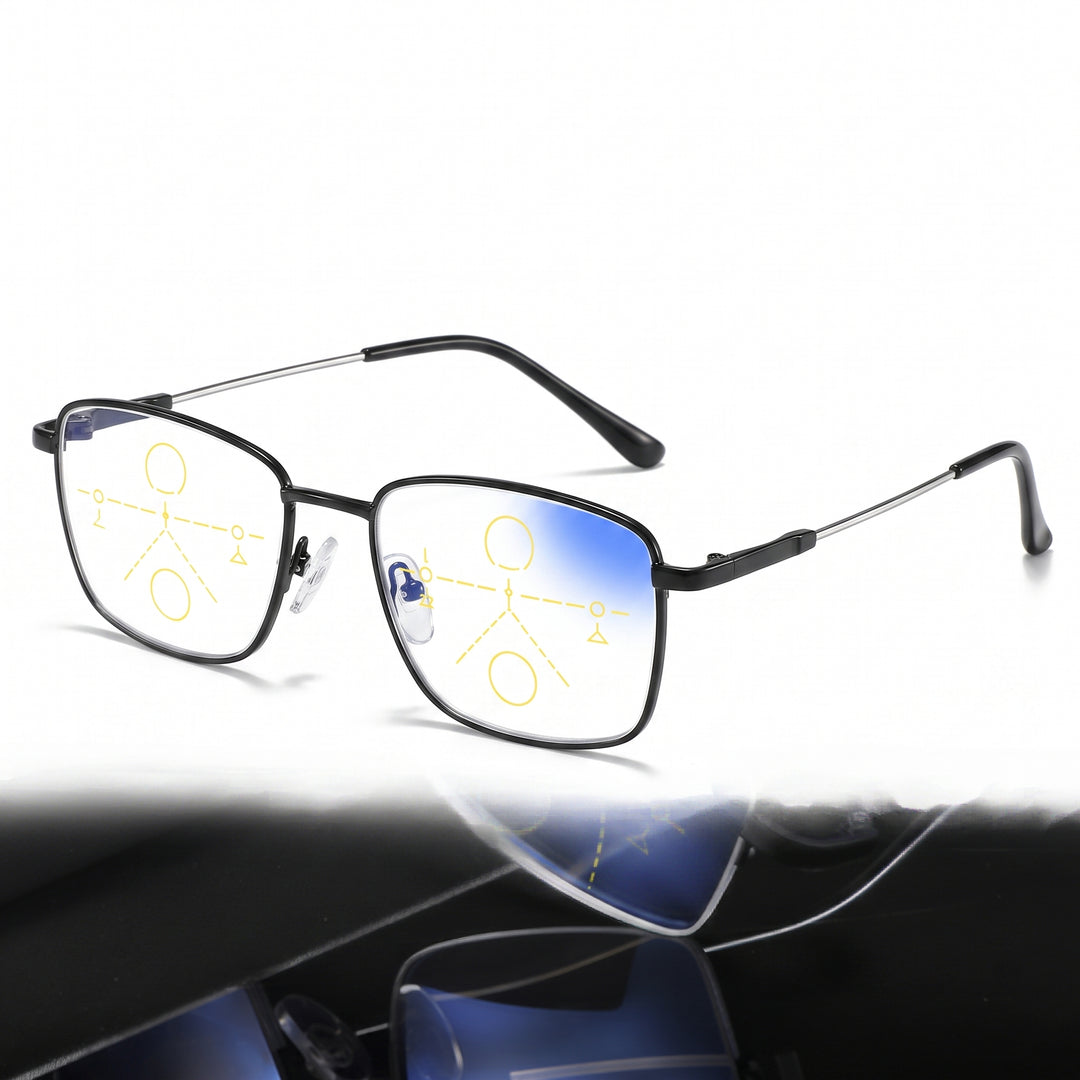 Progressive Multifocal Reading Glasses Half-Rim Blue Light Blocking - Image 5
