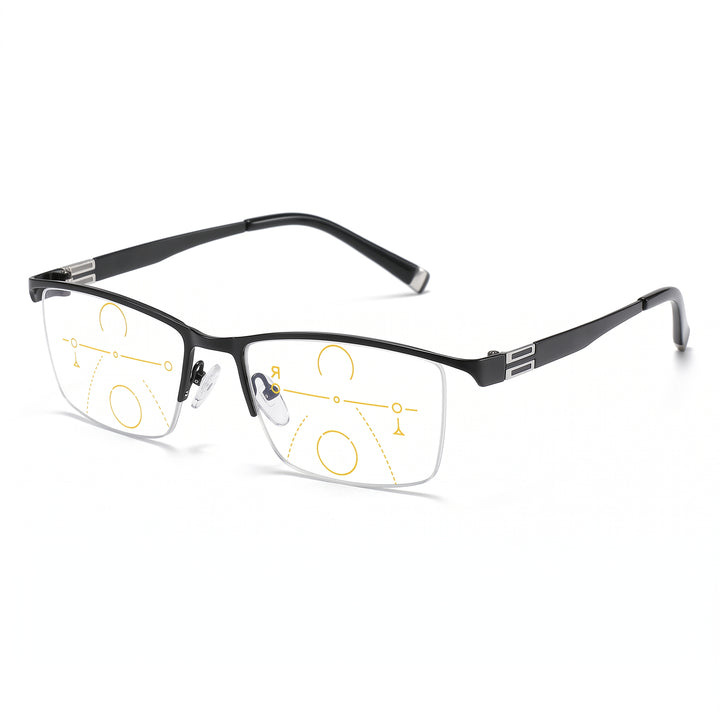 Progressive Multifocal Reading Glasses Half-Rim Blue Light Blocking - Image 4
