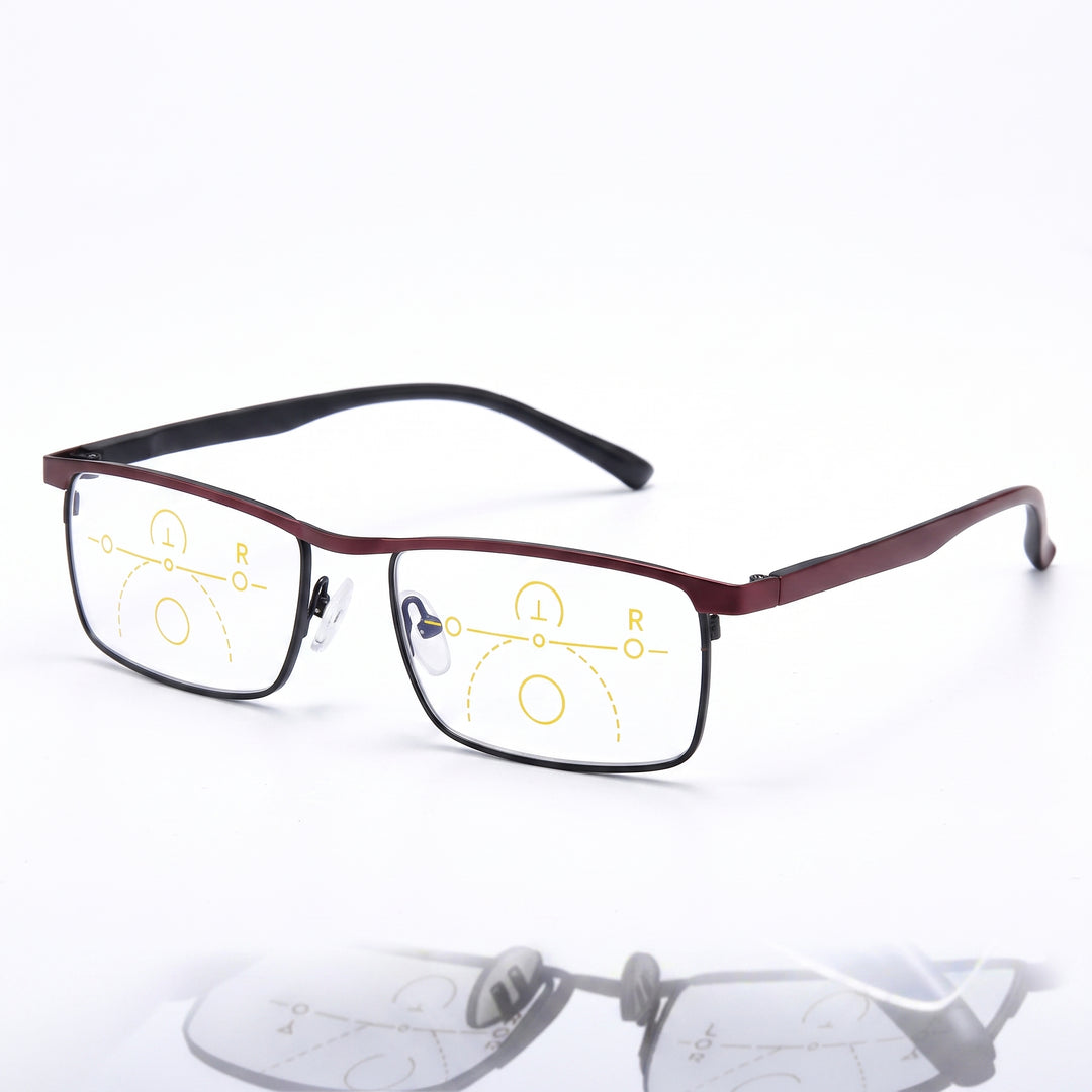 Progressive Multifocal Reading Glasses Half-Rim Blue Light Blocking - Image 3