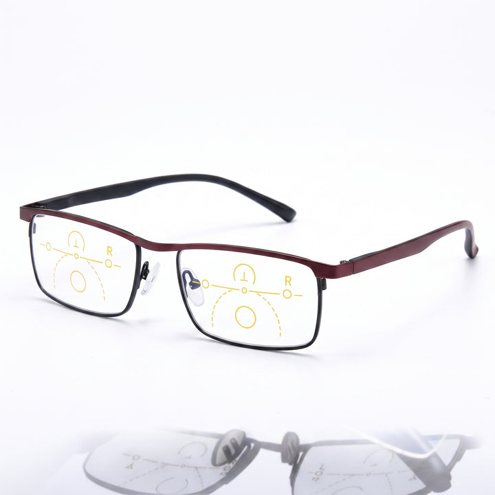 Progressive Multifocal Reading Glasses Half-Rim Blue Light Blocking - Image 3