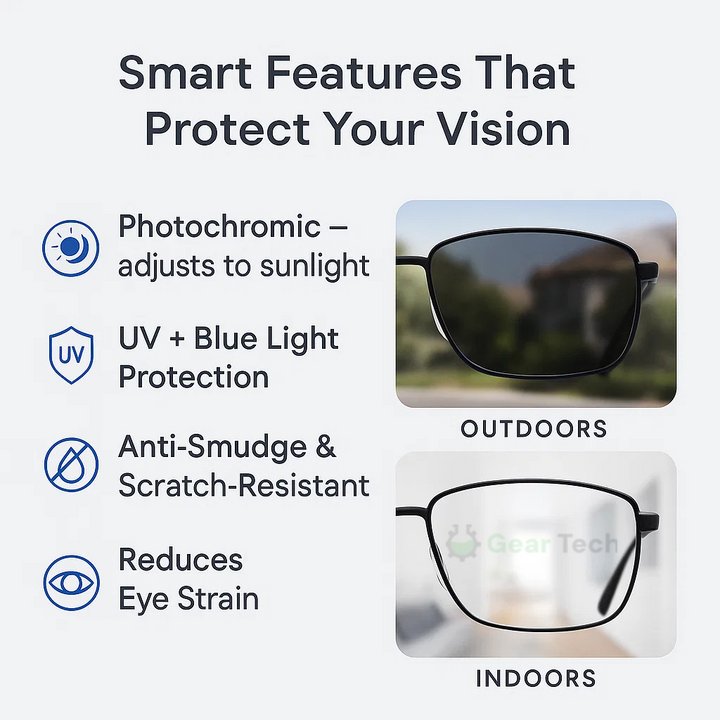 Progressive Multifocal Reading Glasses Half-Rim Blue Light Blocking - Image 10