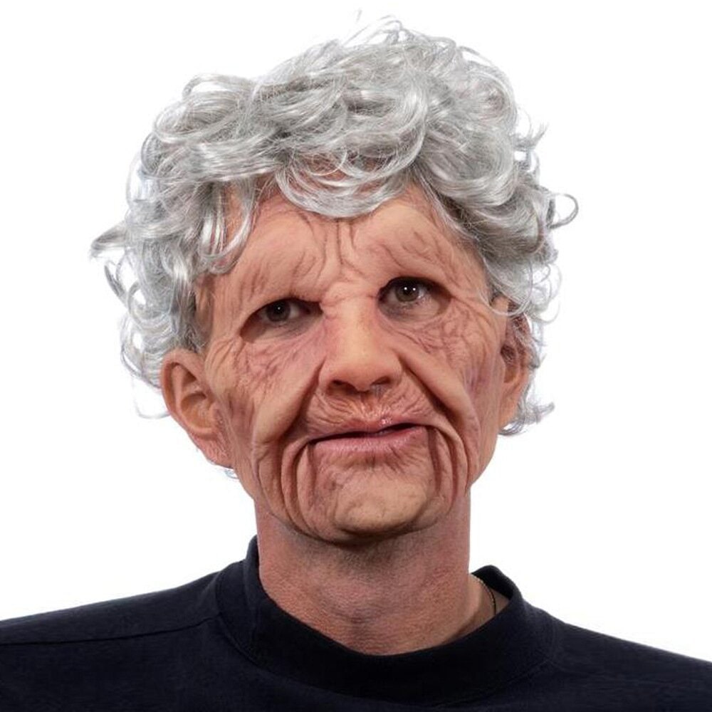 Realistic Old Man Mask Halloween Latex Creepy Full Head - Image 18
