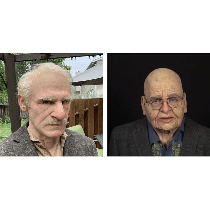 Realistic Old Man Mask Halloween Latex Creepy Full Head - Image 6