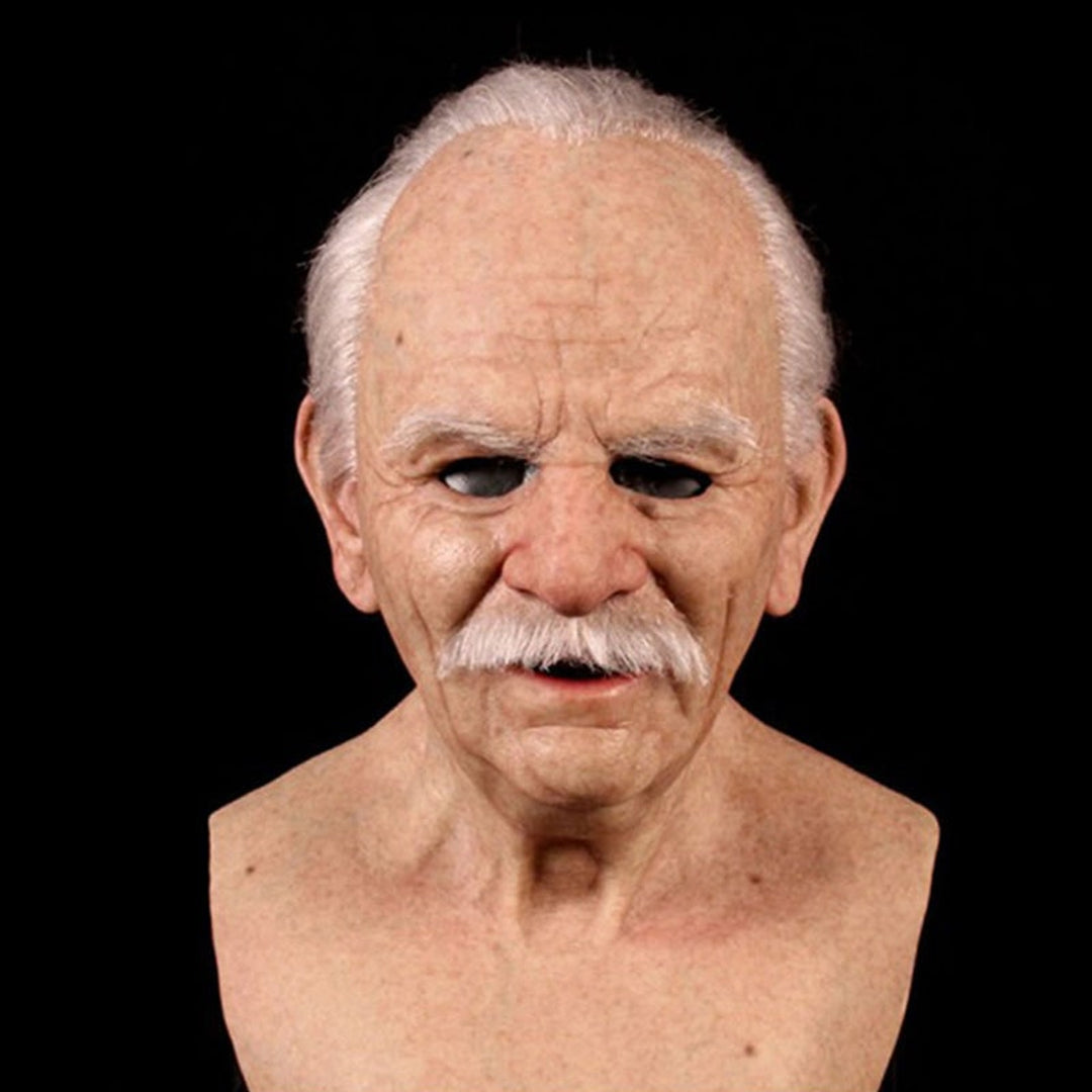 Realistic Old Man Mask Latex Full Head Halloween Costume Cosplay Unisex - Image 9