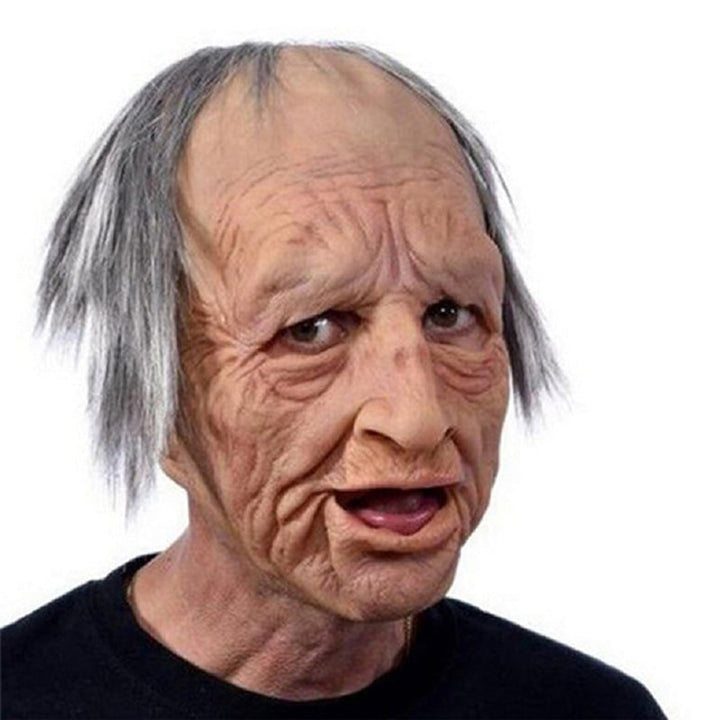 Realistic Old Man Mask Latex Full Head Halloween Costume Cosplay Unisex - Image 14