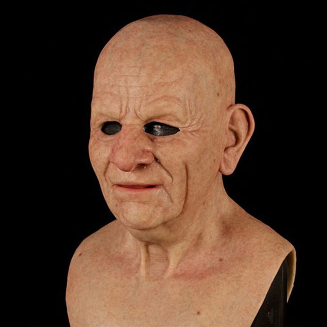Realistic Old Man Mask Latex Full Head Halloween Costume Cosplay Unisex - Image 8