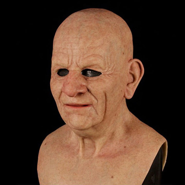 Realistic Old Man Mask Latex Full Head Halloween Costume Cosplay Unisex - Image 8