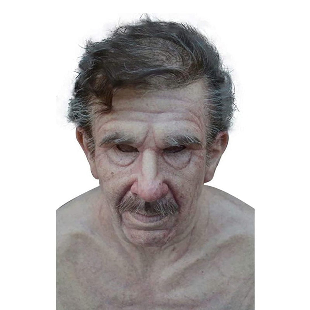 Realistic Old Man Mask Latex Full Head Halloween Costume Cosplay Unisex - Image 7