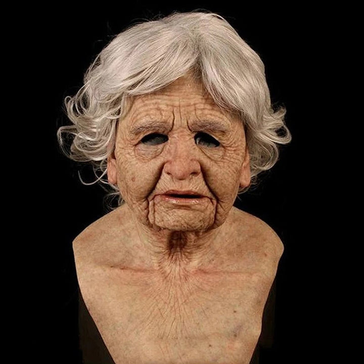 Realistic Old Man Mask Latex Full Head Halloween Costume Cosplay Unisex - Image 11