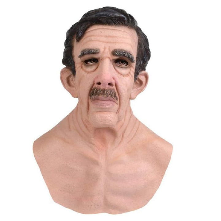 Realistic Old Man Mask Latex Full Head Halloween Costume Cosplay Unisex - Image 31